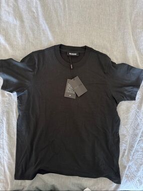 NAADAM Black Crewneck Short Sleeve T-Shirt